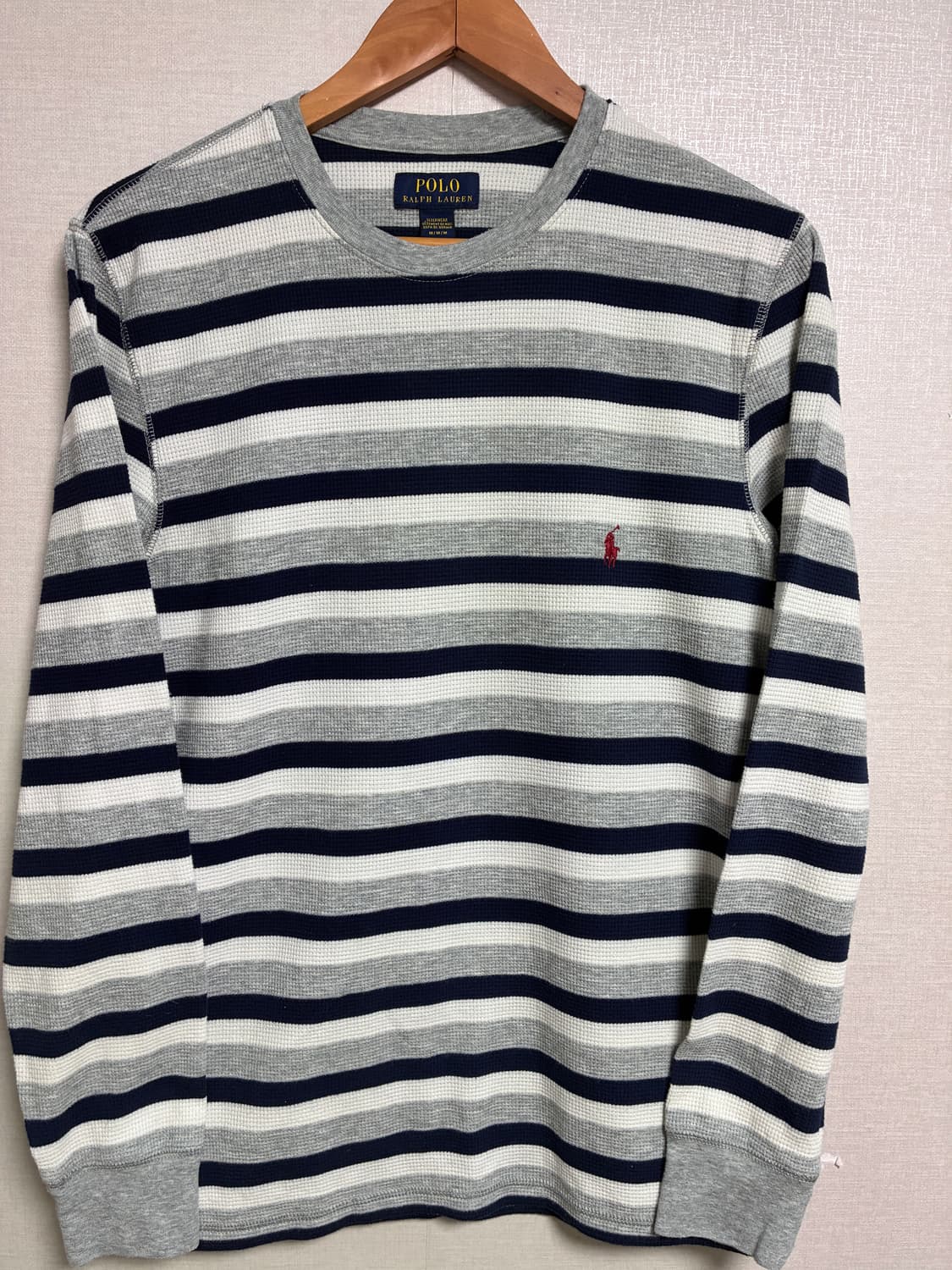 빈티지 폴로 와플 스트라이프 니트 상품이미지2