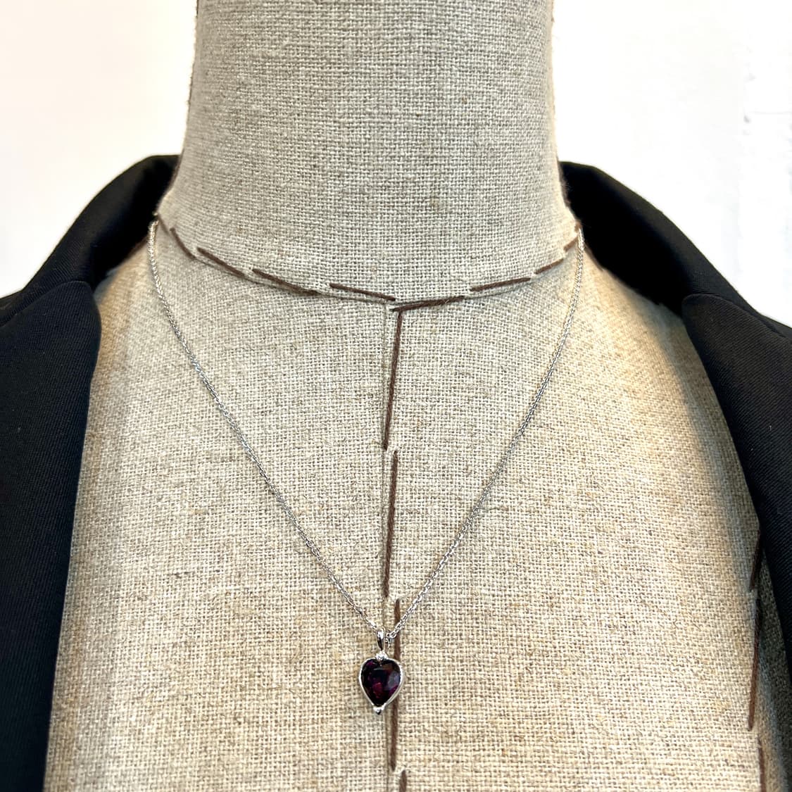 스와로브스키 바이올렛 하트 목걸이 상품이미지3