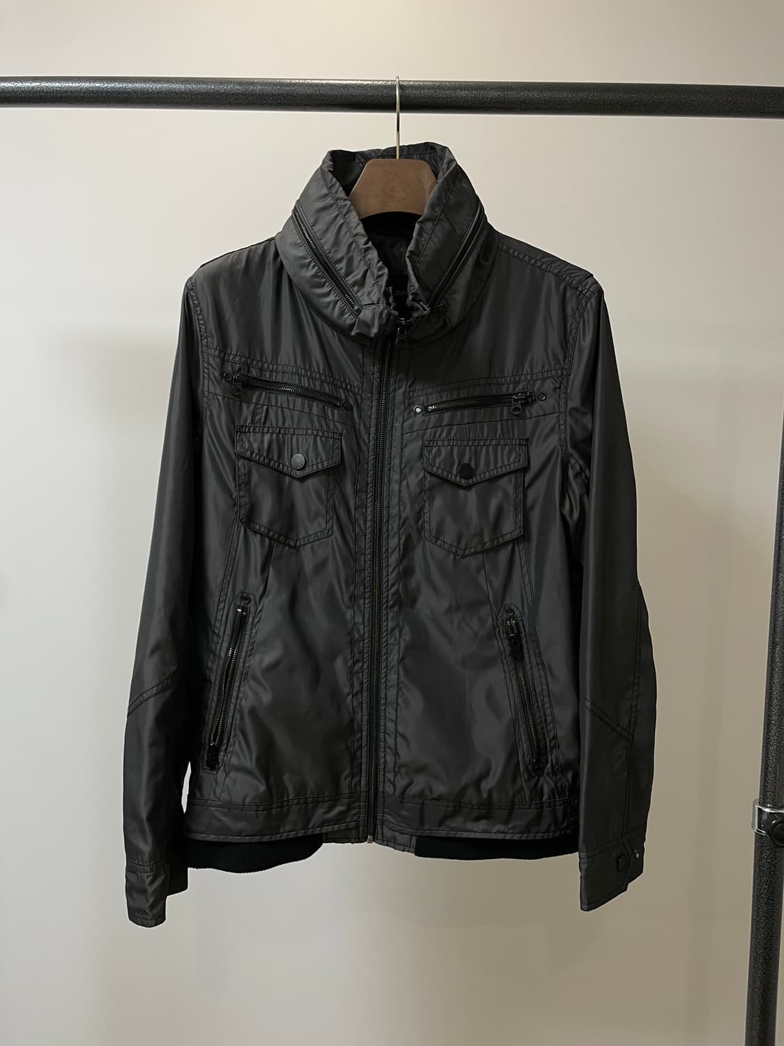 (105) Frj 히든 후드 락시크 블루종 자켓 상품이미지2