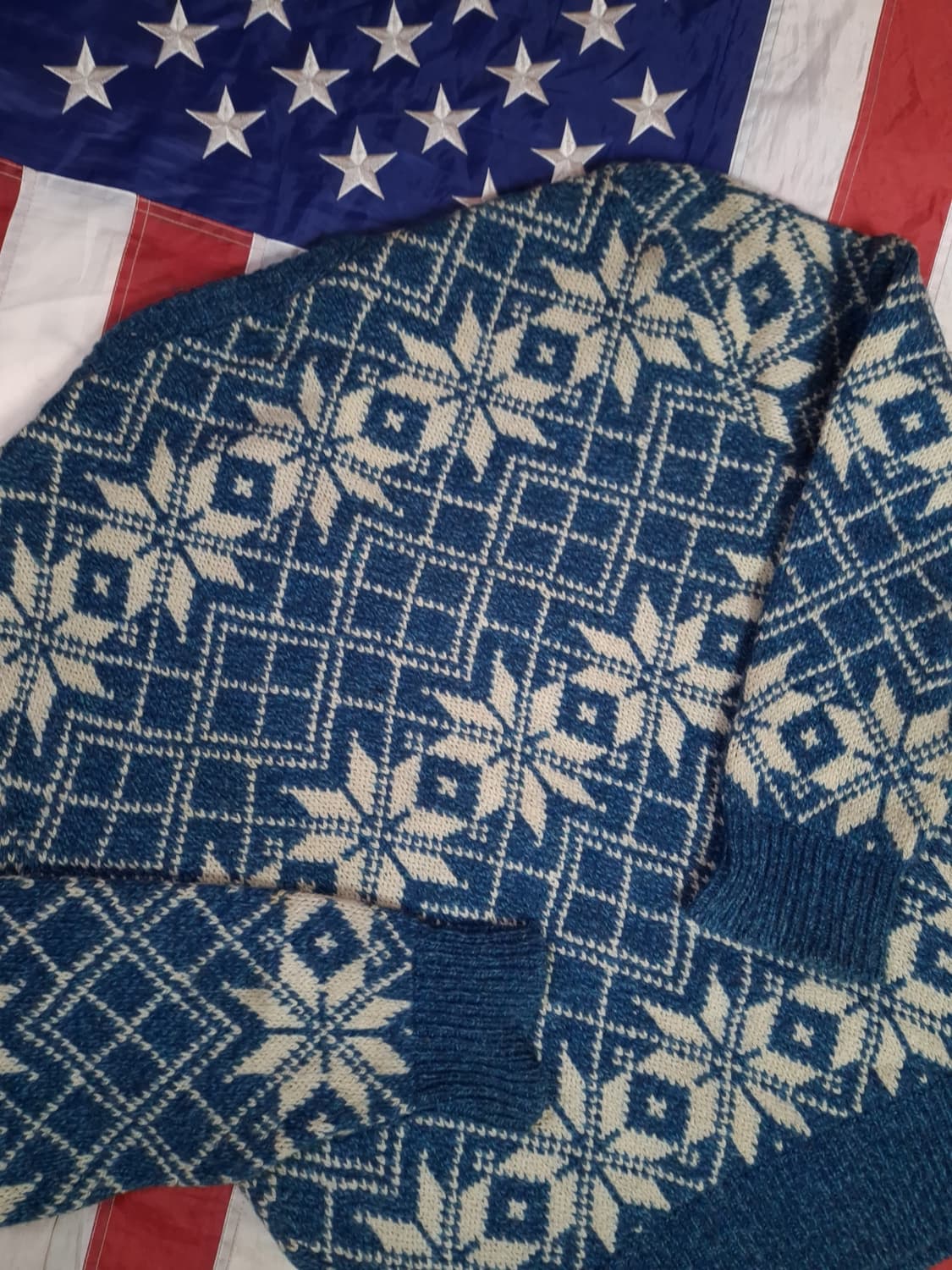 오리지날 80's 미국제조 로얄밀스미스 노르딕 울 니트 상품이미지7