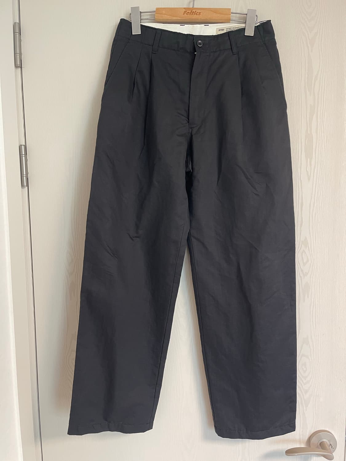 2025 SS 포터리 투플리츠 와이드 팬츠 블랙 1 상품이미지2