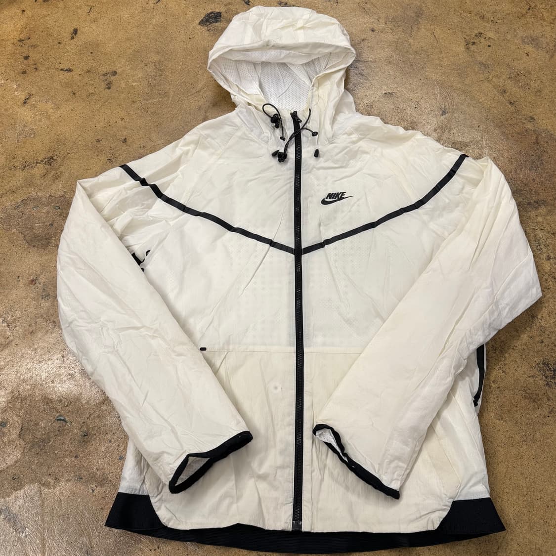[정품/M] 나이키 화이트 바람막이 후드집업 b16 상품이미지2