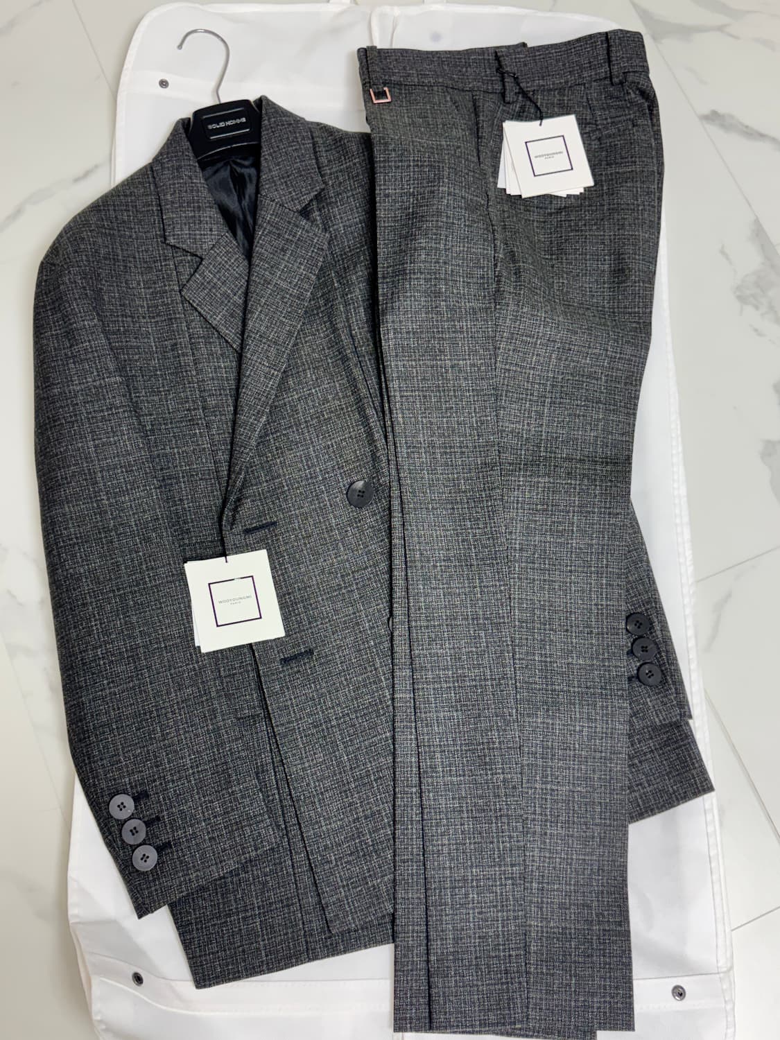 21fw 우영미 더블 그레이 셋업 46, 44 상품이미지1