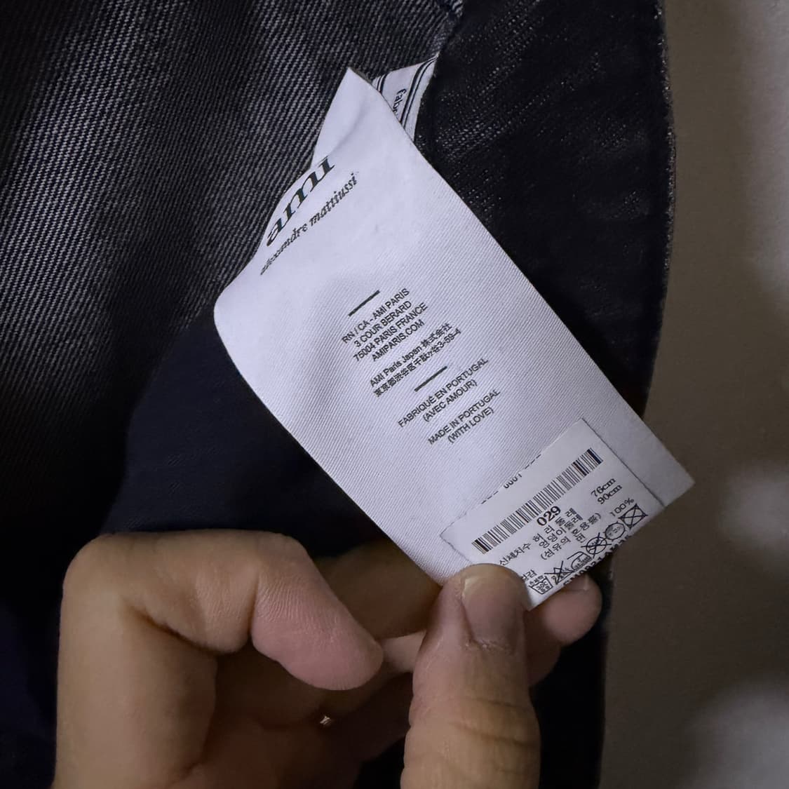 AMI 아미 스트레이트 크롭 블랙진 29(새제품) 상품이미지7