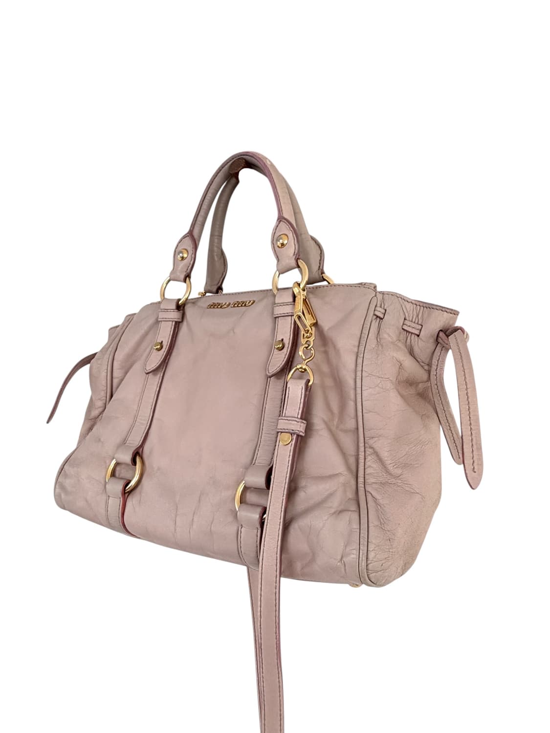 미우미우 비텔로 샤인 토트백 핑크 상품이미지3