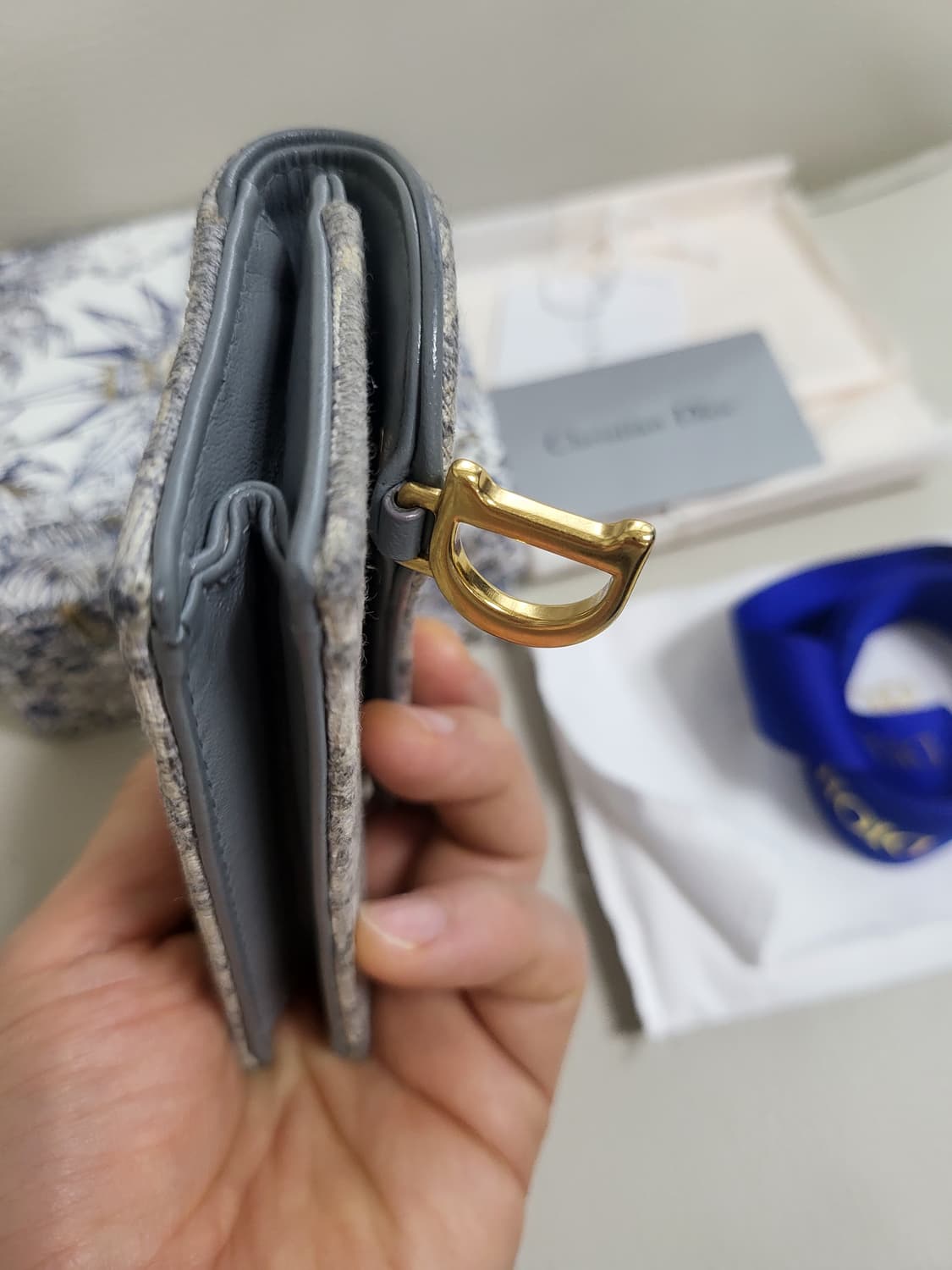 디올 오블리크 카드지갑 그레이  상품이미지5