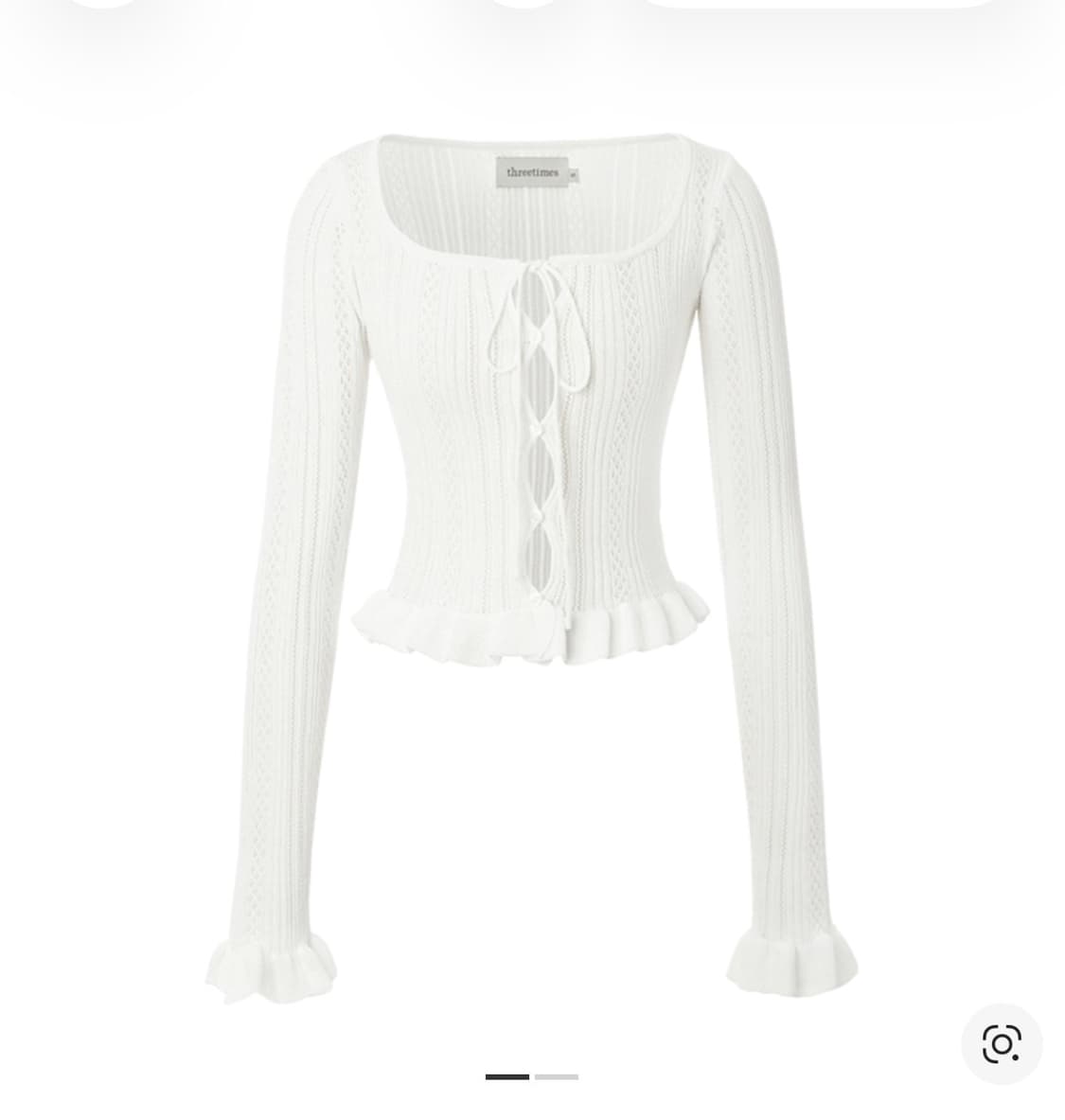 쓰리타임즈 아이리스 가디건 아이보리 상품이미지1