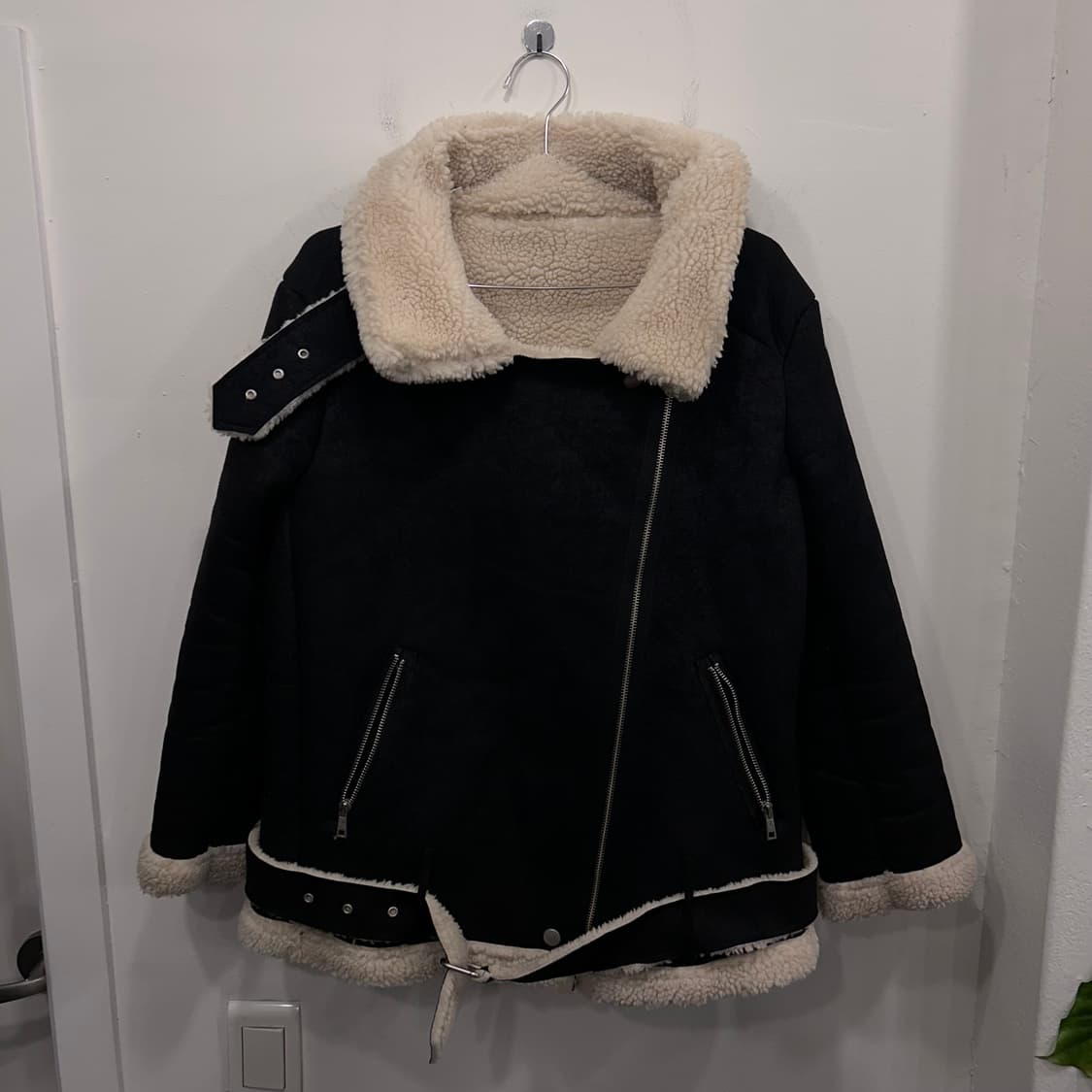 핸드메이드 무광 플리스 카라 스웨이드 무스탕 상품이미지2