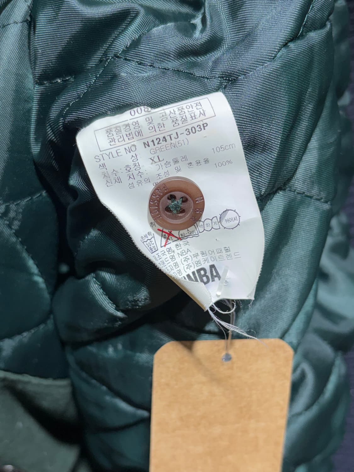 XL NBA SF 골든 스테이트 배색 코튼 바시티 상품이미지8