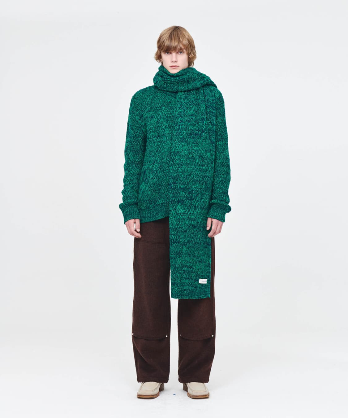 애프터프레이 인타르시아 니트 머플러 상품이미지1