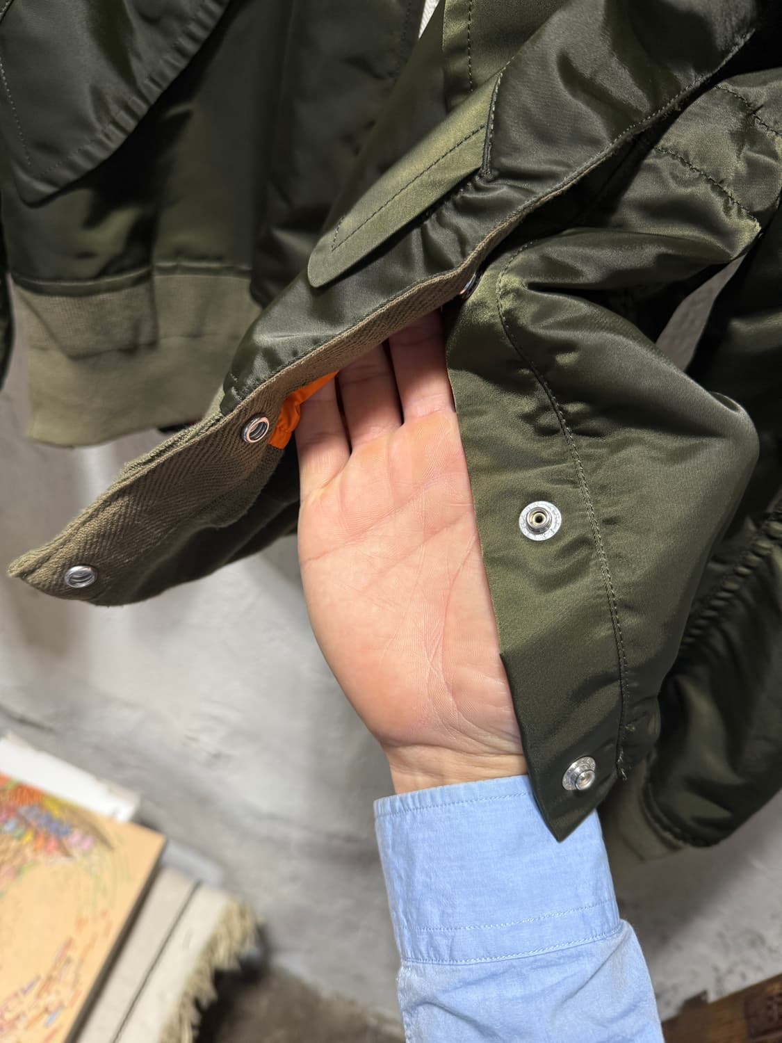 사카이 Sacai 나일론 트윌 블루종 MA-1 봄버 재킷 상품이미지9