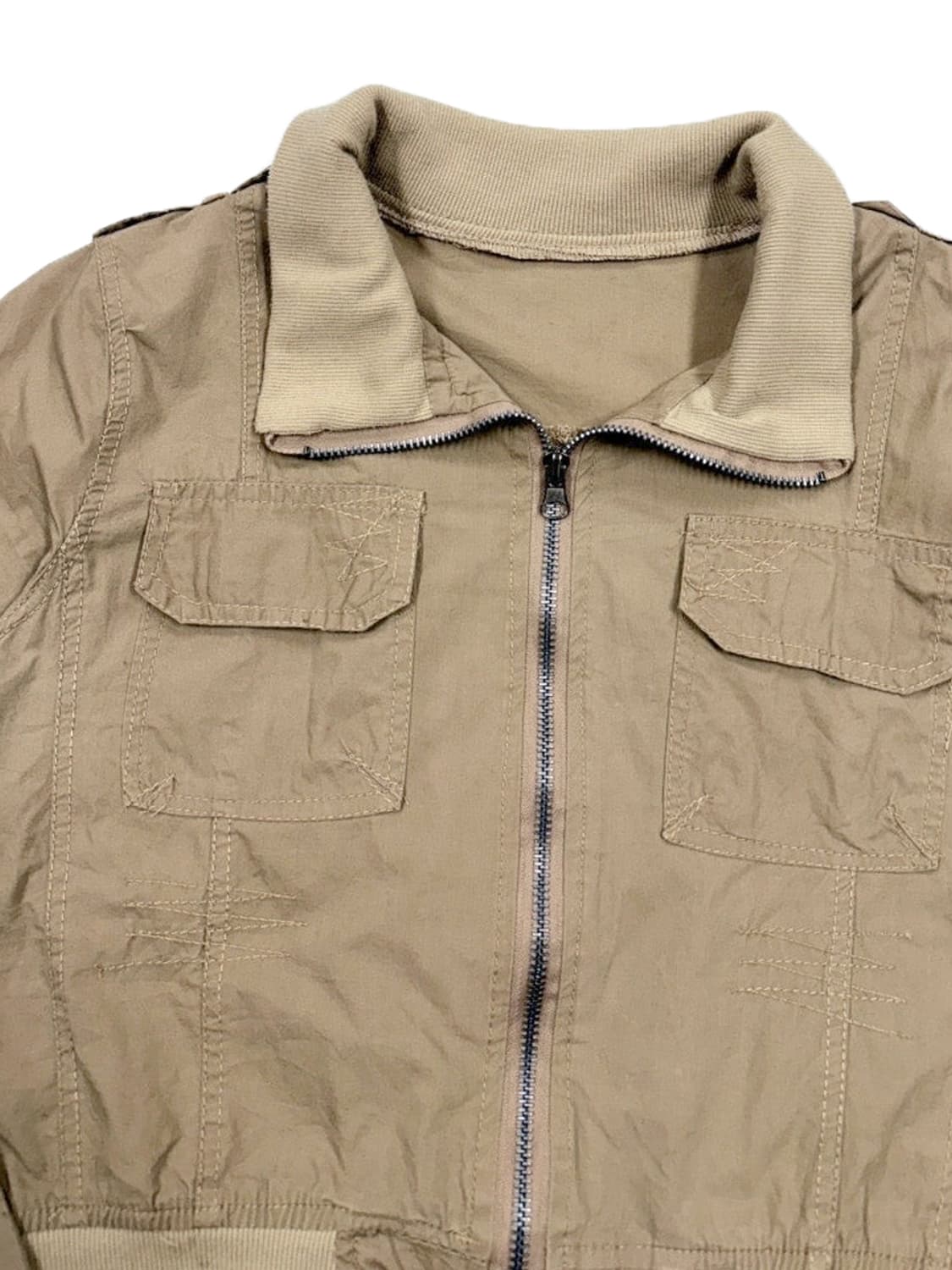 빈티지 라이트 브라운 집업 자켓 상품이미지3