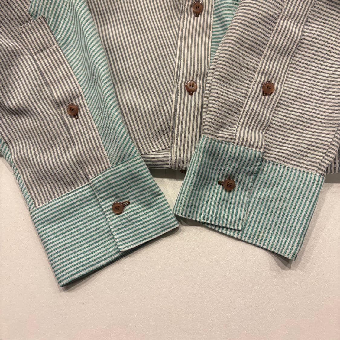 [L] 비비안웨스트우드 패치워크 스트라이프 셔츠 B423 상품이미지8