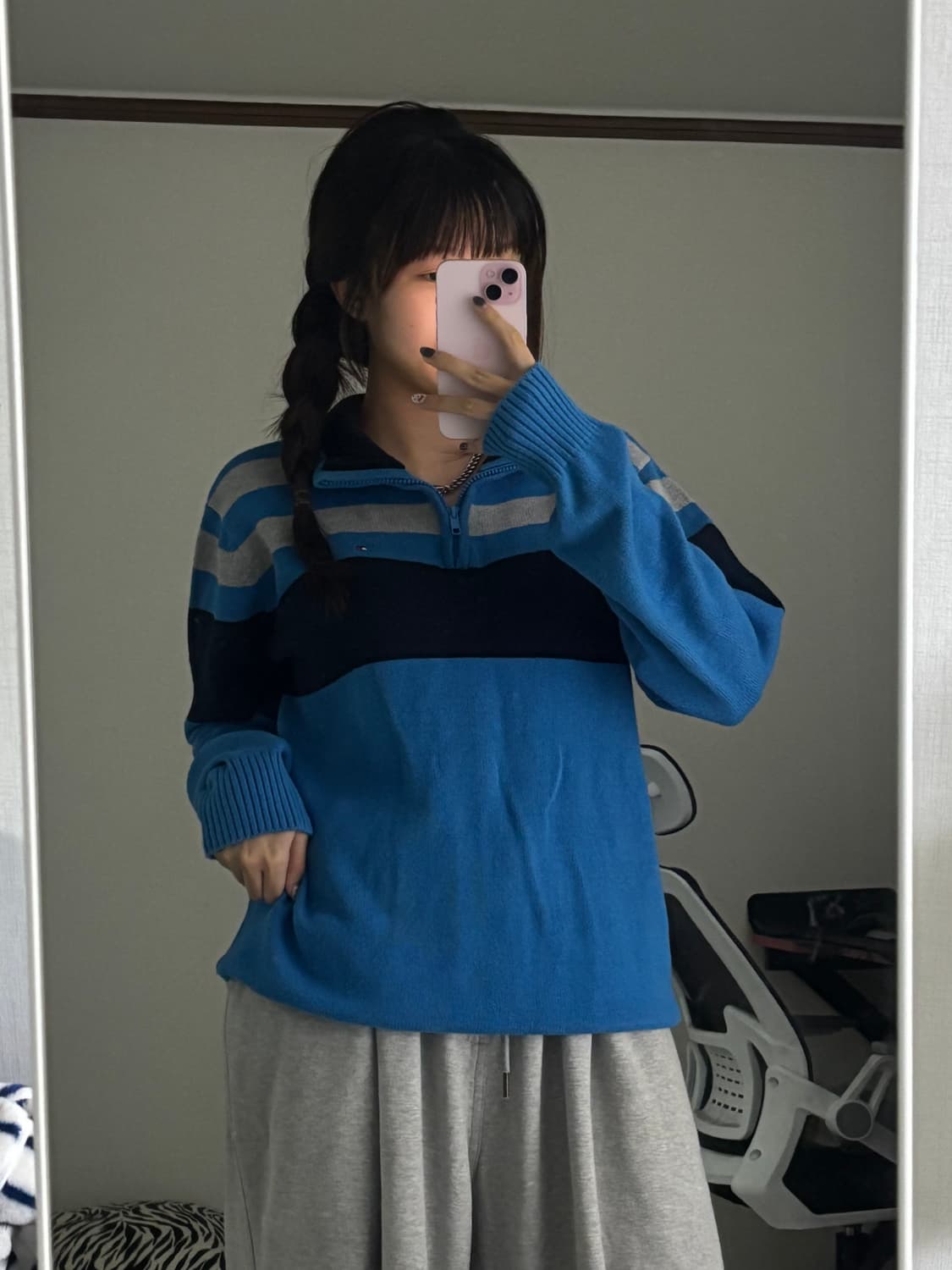 타미힐피거 반집업니트 XL 상품이미지3