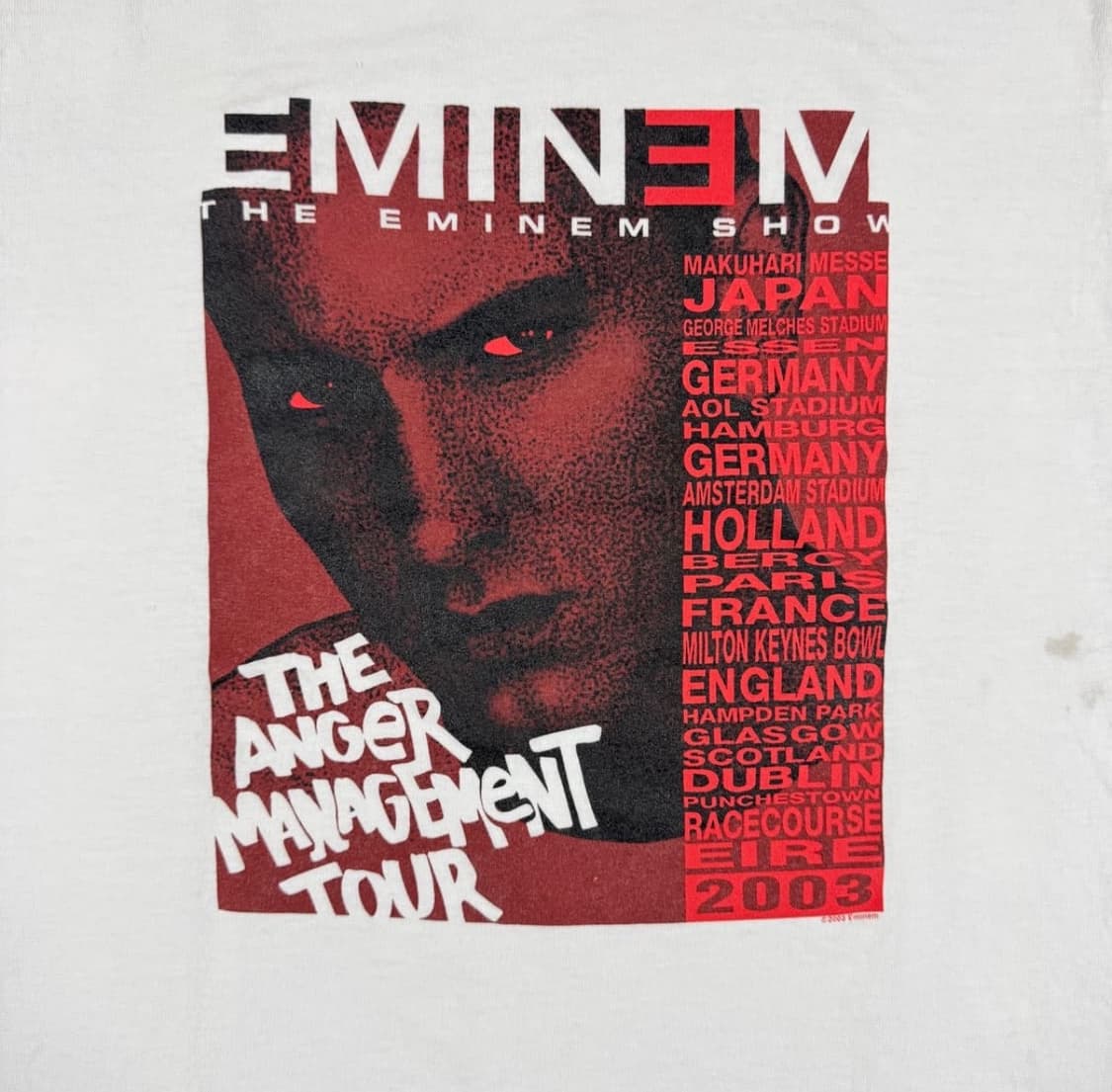 2003 Eminem 에미넴 투어 티셔츠 상품이미지3