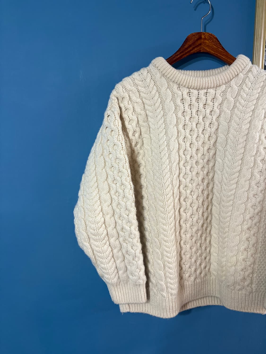 80-90‘s LL Bean Aran Fisherman Sweater.  상품이미지2