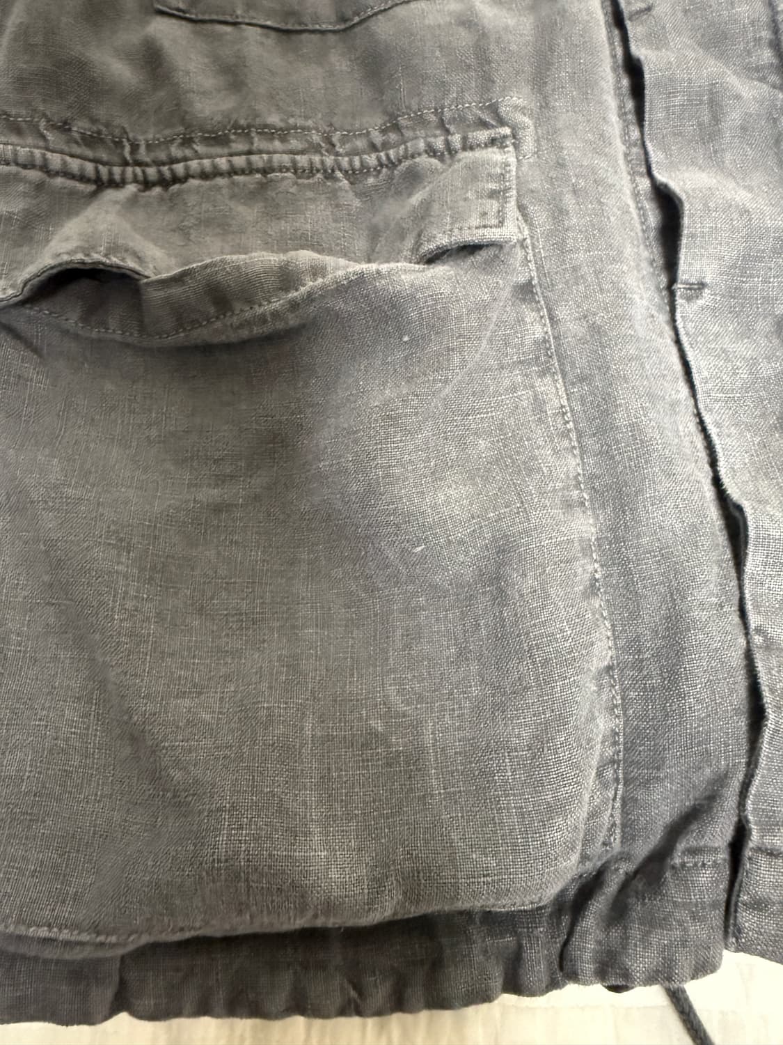 (3) 폴리테루 린넨 필드 자켓 페이디드 블루  상품이미지3