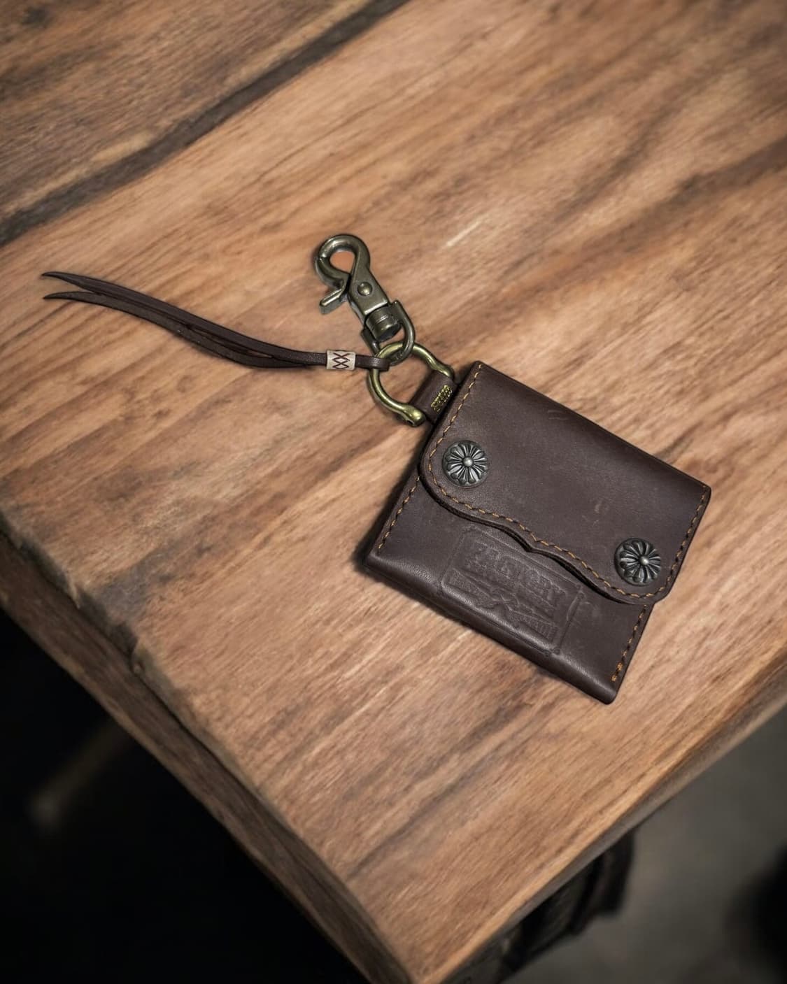 웨스턴 가죽 카드 지갑 키링 상품이미지1