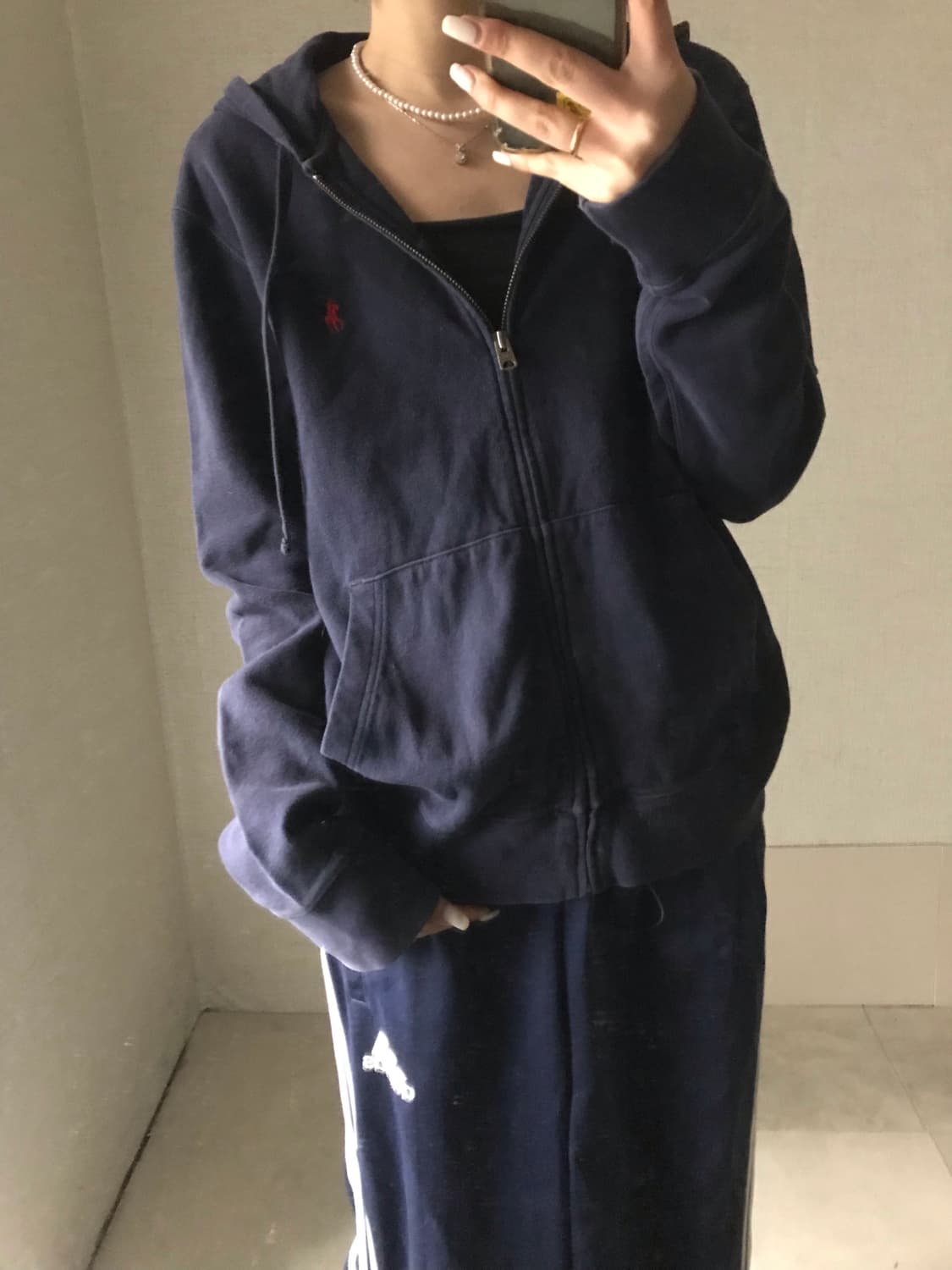 폴로 네이비 후드집업 상품이미지4