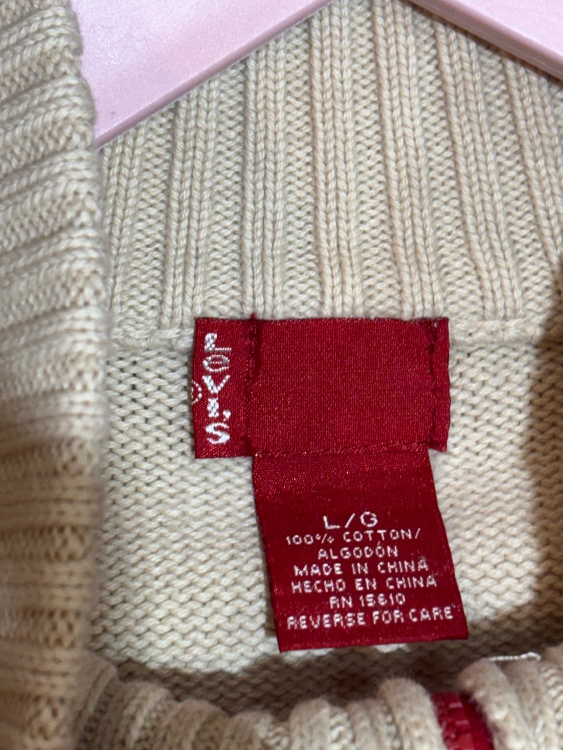 리바이스 여성 올드스쿨 니트집업 L 상품이미지5