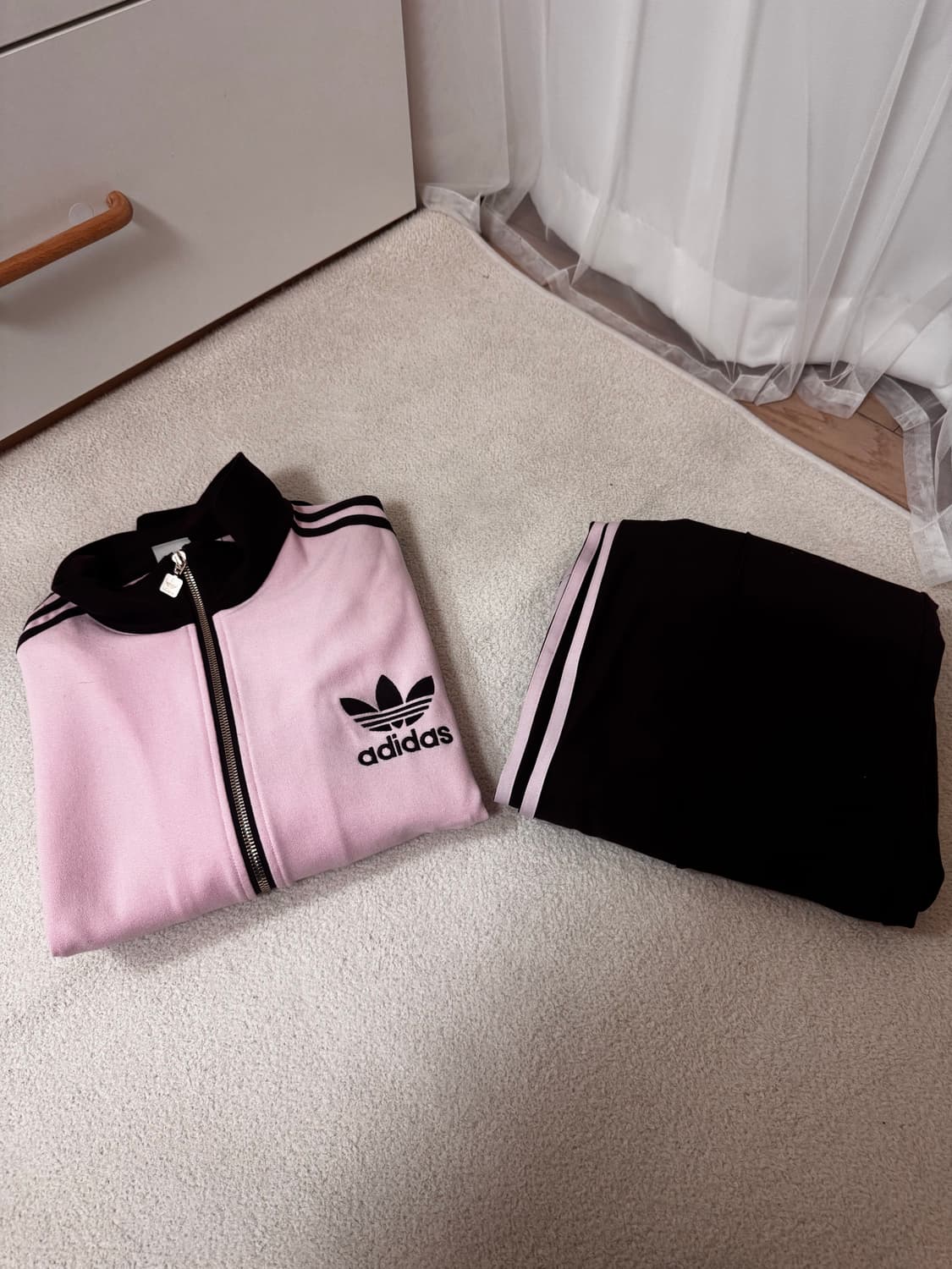 아디다스 핑크 트랙탑 & 바지 세트 상품이미지5