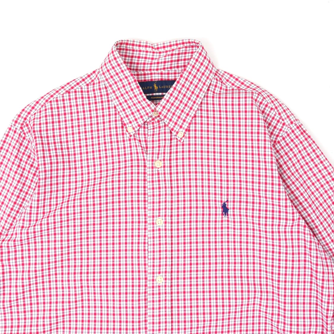 폴로 랄프로렌 핑크 체크 퍼포먼스 코튼 셔츠 상품이미지2