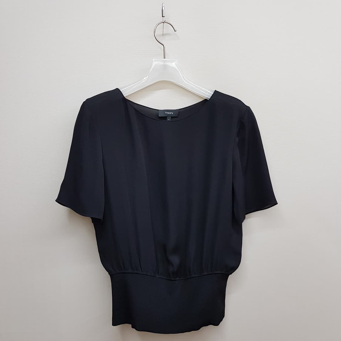 띠어리 Theory 실크 배색 밴딩 블라우스 P사이즈 상품이미지2