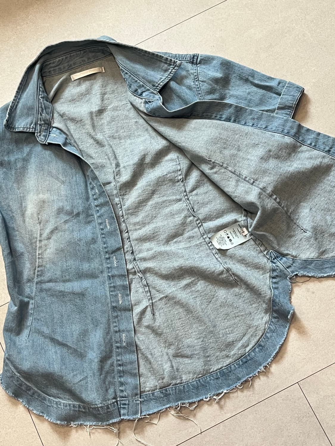 더오픈프로덕트 데님 반팔 셔츠  상품이미지2