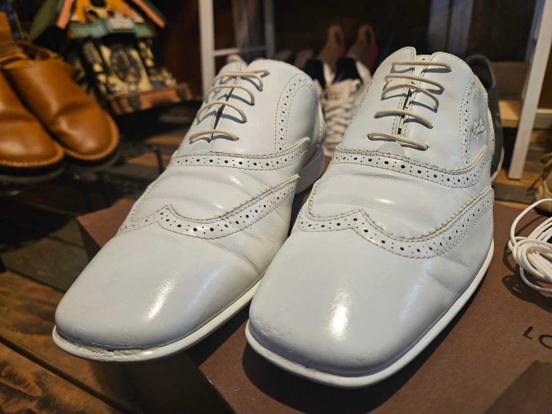 루이비통 LV 남성 화이트 가죽 슈즈 / 클래식 레어 / 정품 풀구성
 상품이미지5