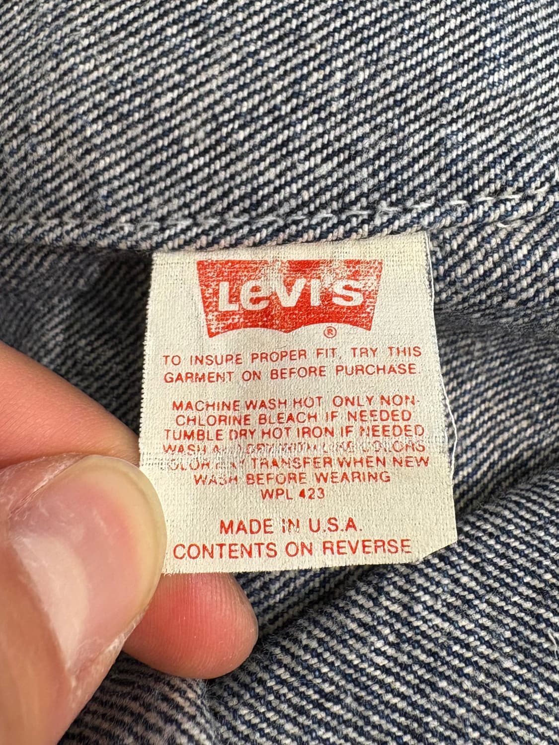 Made in USA 리바이스 70507 0510 아이스워싱 트러커자켓 상품이미지10