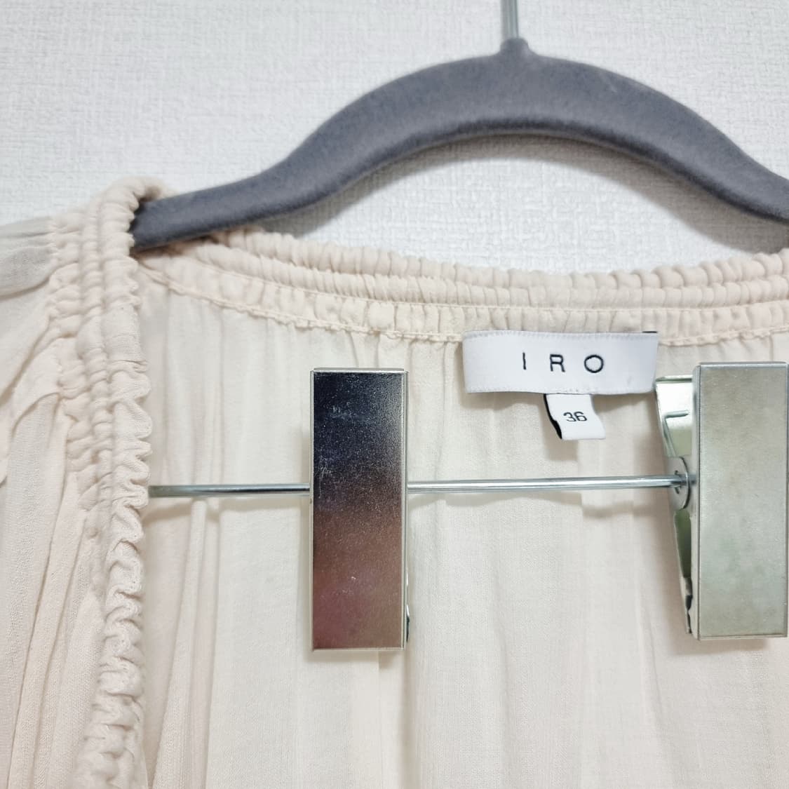 이로 IRO 시스루 아이보리 블라우스 (사실상프리) 상태최상 상품이미지7