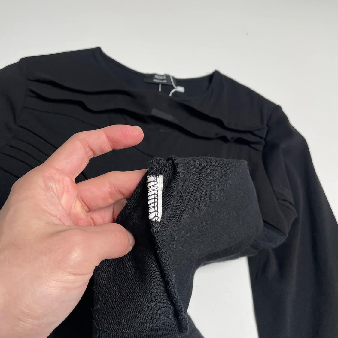 Noire 스트랩&클립 시스루 롱 슬리브 (italy)   상품이미지9