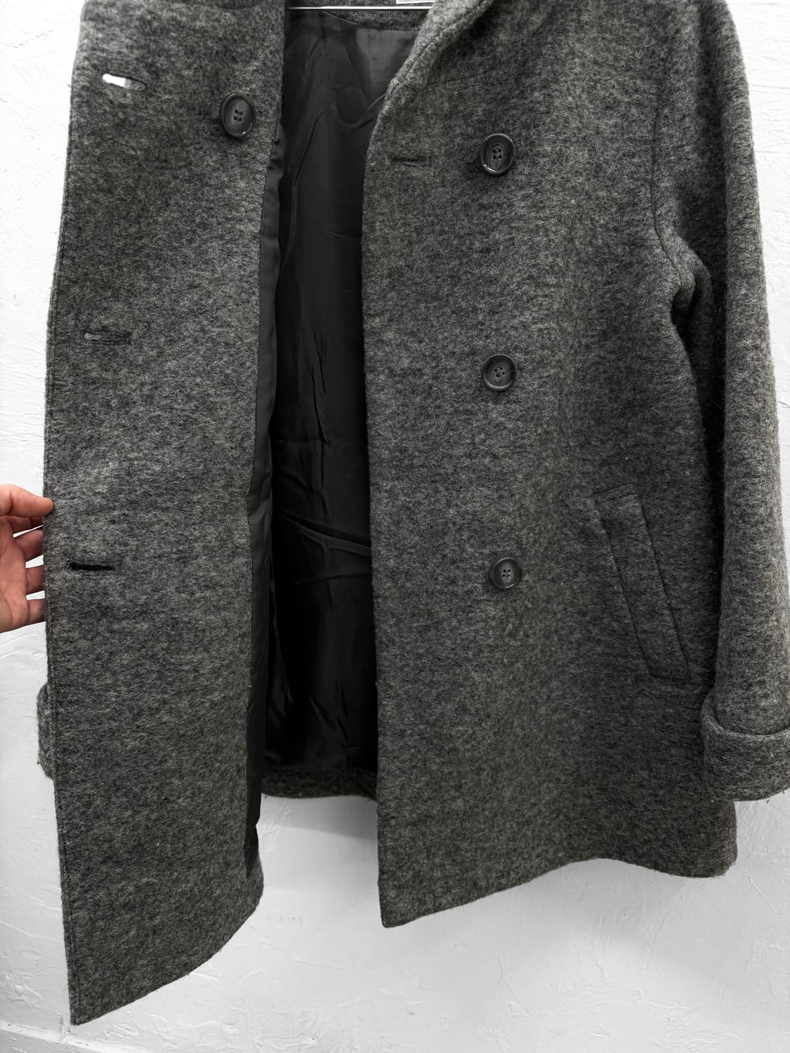 JPN 울 후드 코트 상품이미지4