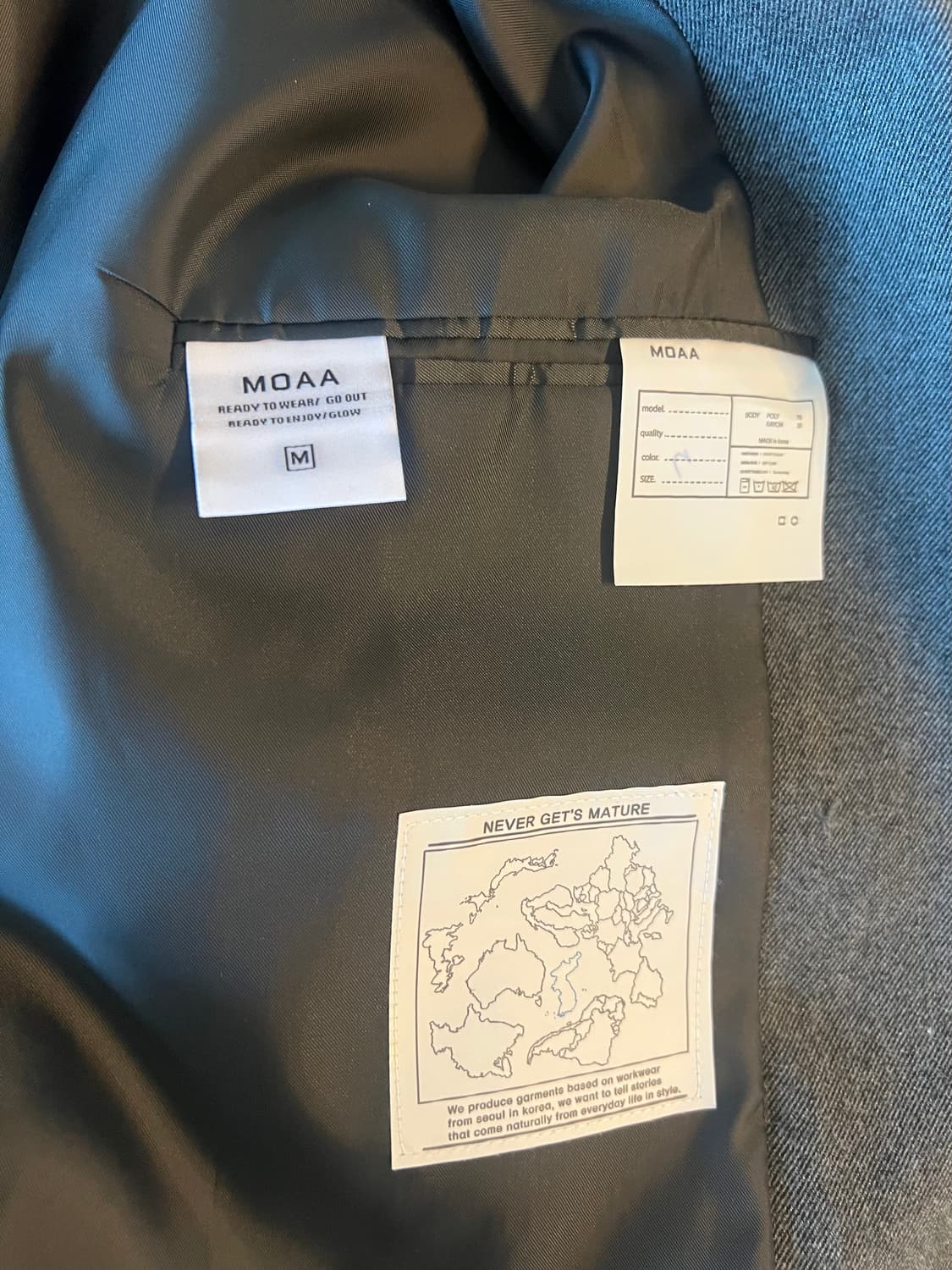 Moaa 그레이 셋업 미시착 상품이미지3