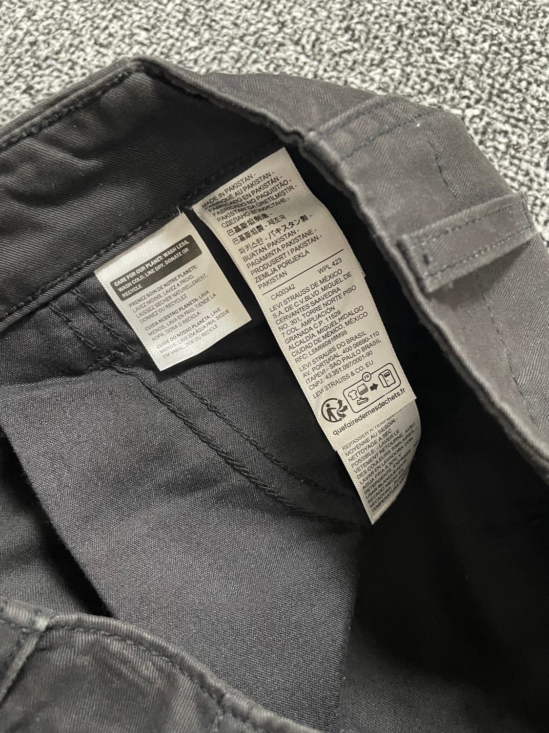 빈티지9. 리바이스 '94 배기 카고팬츠 워크팬츠 블랙 상품이미지4