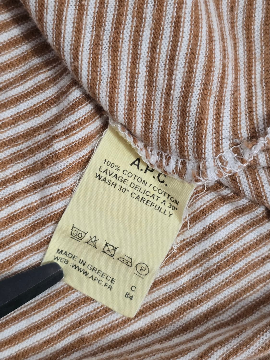 A.P.C. 스트라이프 반팔 티셔츠 M사이즈 상품이미지6