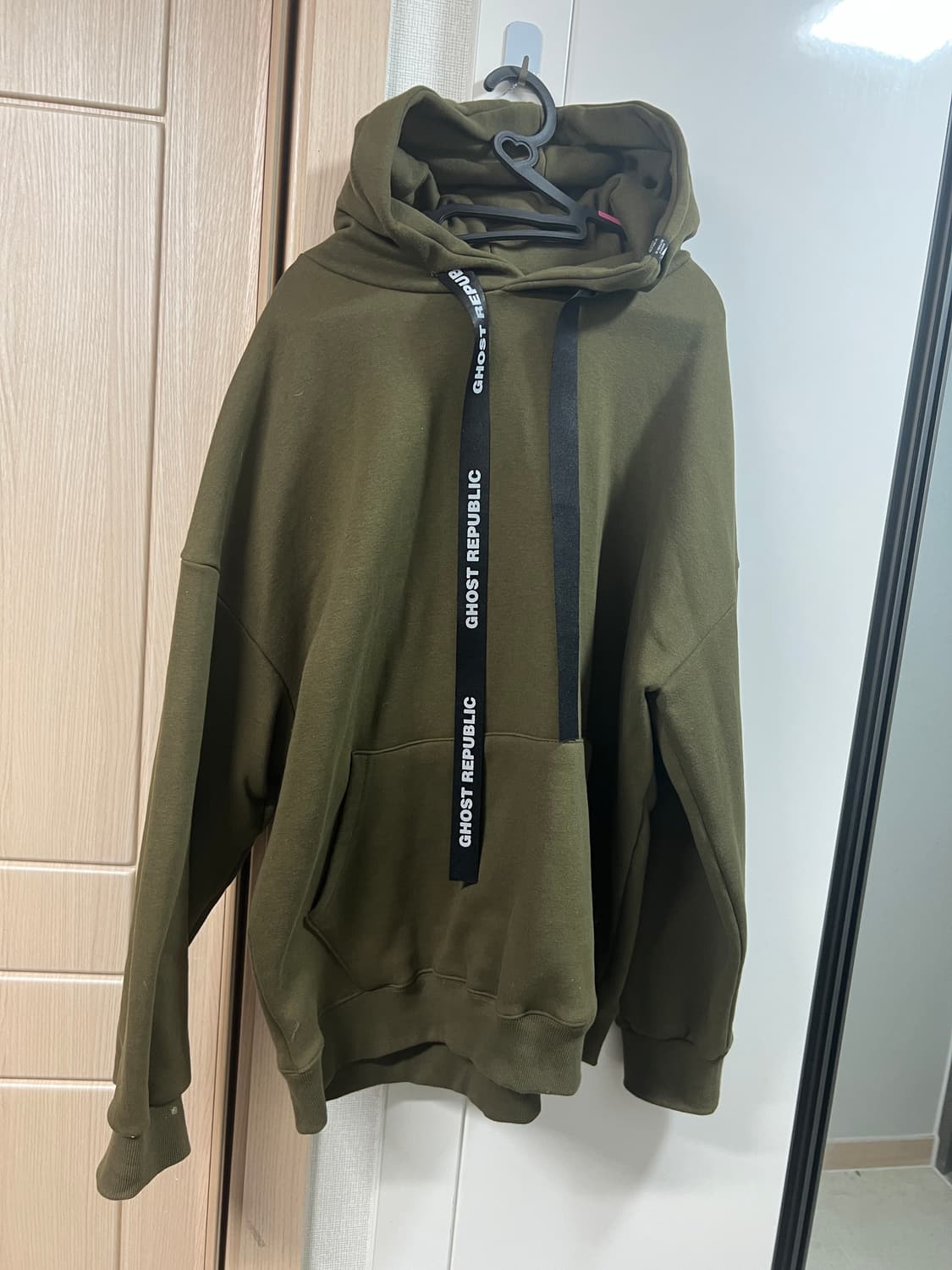 [2XL] 고스트 리퍼블릭 기모 후드티 카키 상품이미지1