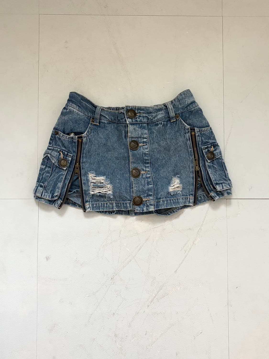 • denim detail shorts skirt 상품이미지1