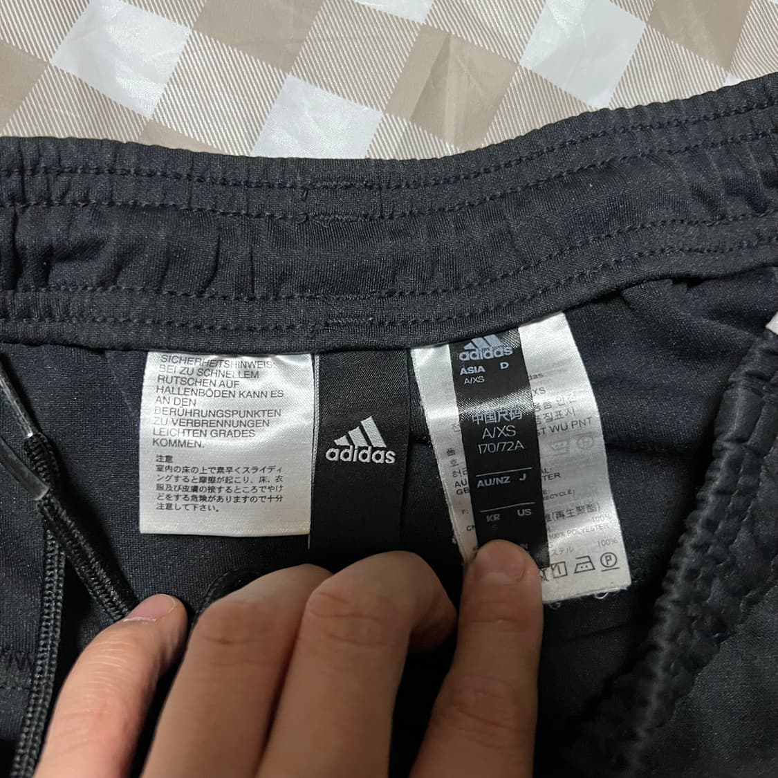 아디다스 트레이닝 팬츠 블랙 S 삼선 트랙 팬츠 블랙 검정 상품이미지2