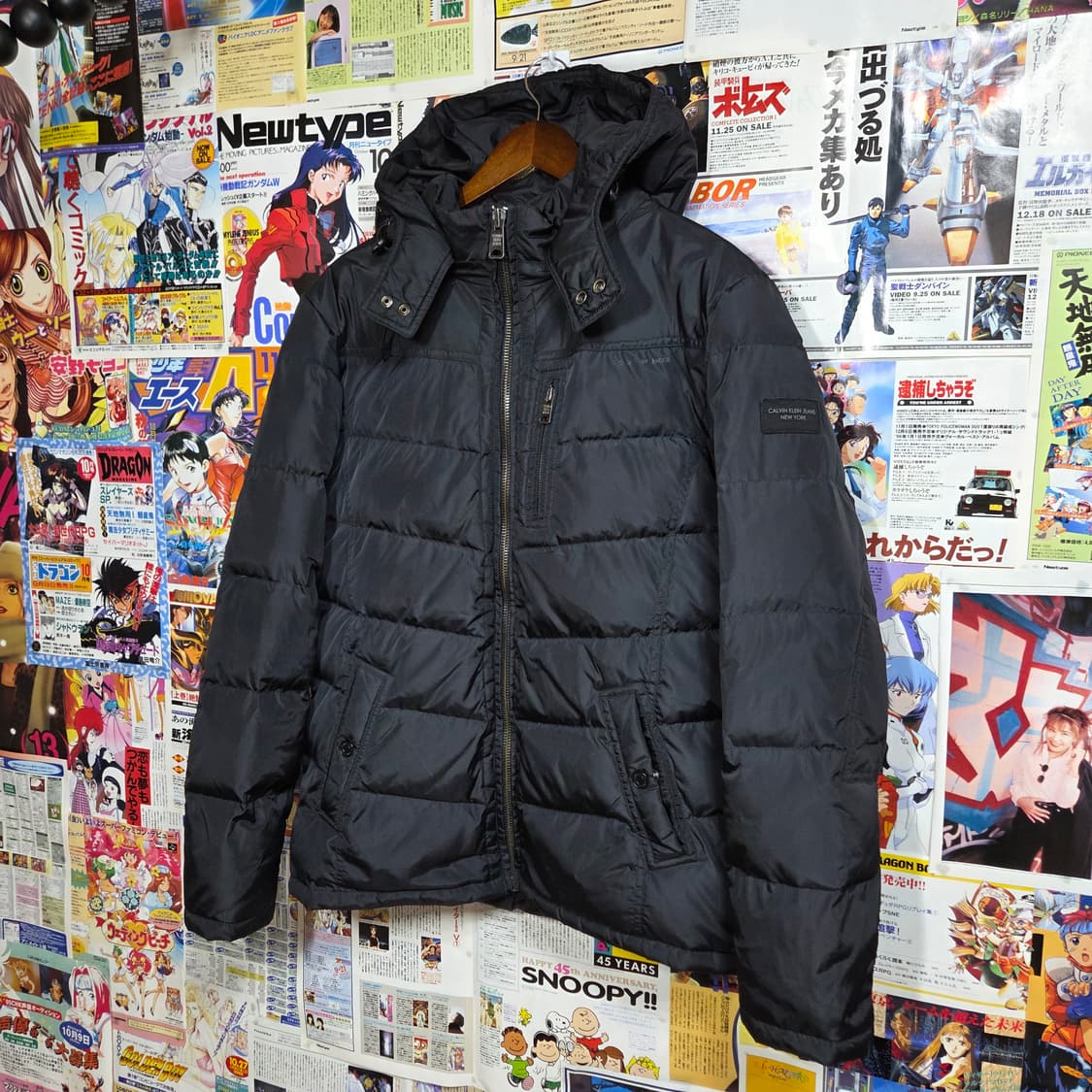 캘빈 클라인 빅 지퍼 포켓 블랙 덕다운 패딩 상품이미지2