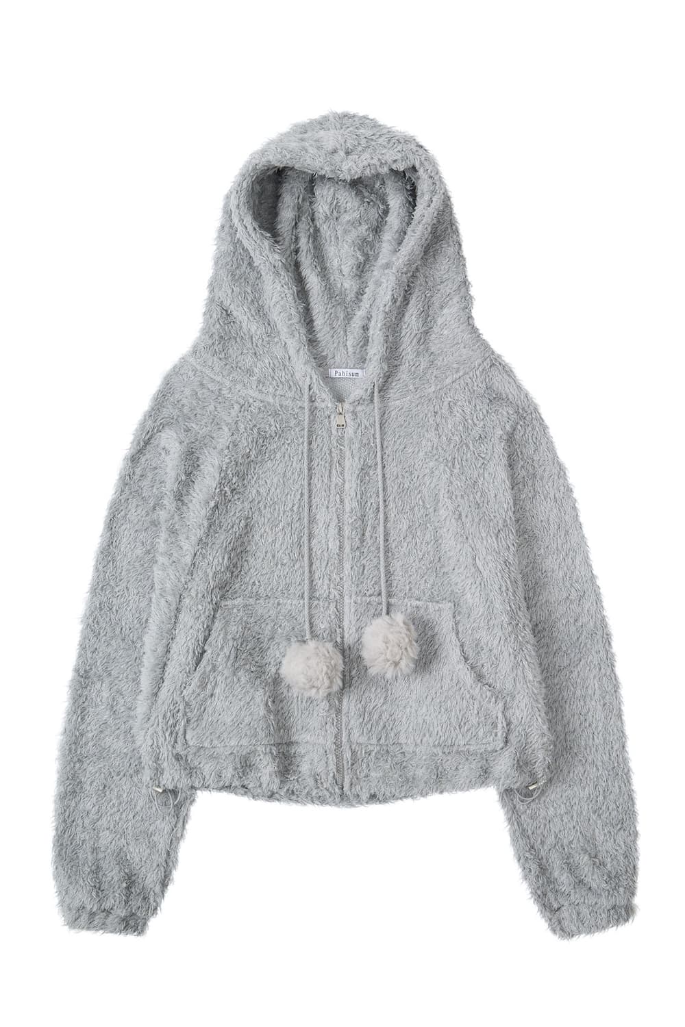 파히섬 Towel Fur Zip-Up Hoodie_Grey 상품이미지1