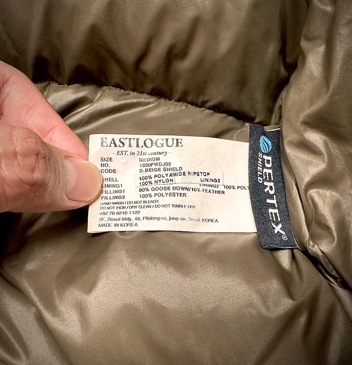 이스트로그 라프 raf 구스다운 패딩 M 상품이미지4