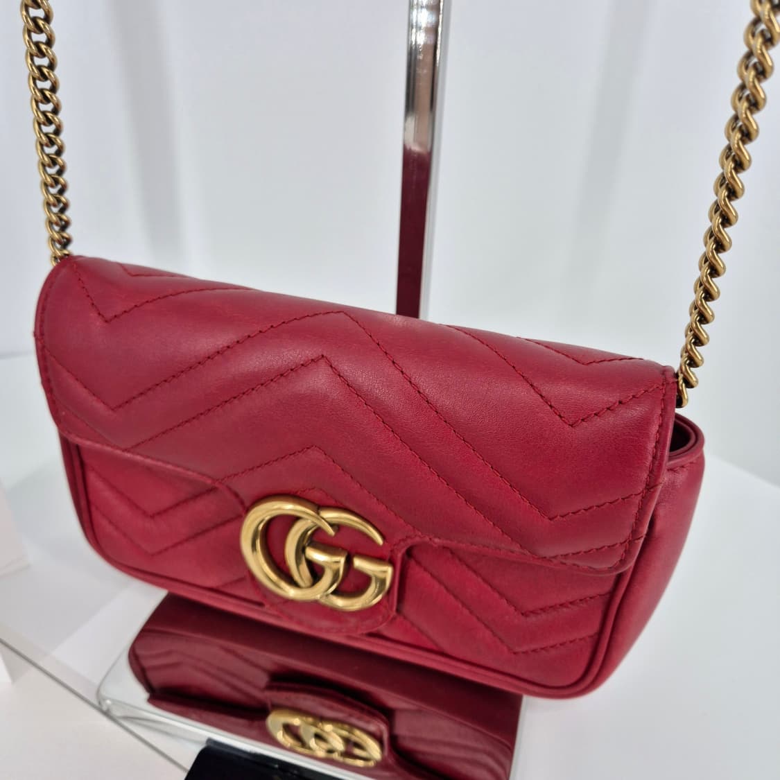 [감정완료] 구찌 GG 마몽 수퍼 미니 체인 크로스백 (476433) 상품이미지5