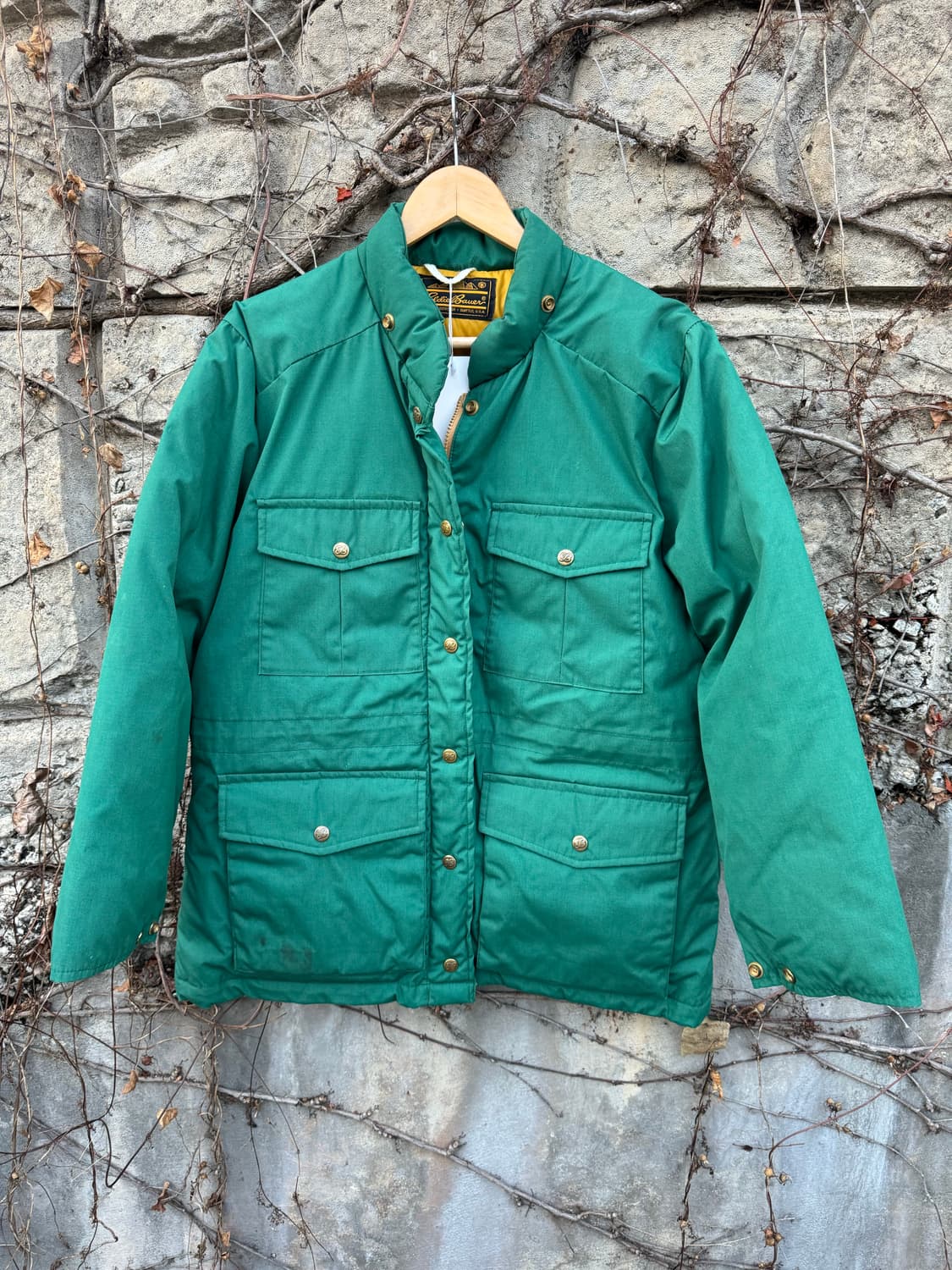 80s 에디바우어 4포켓 구스다운 패딩 자켓 그린 상품이미지1