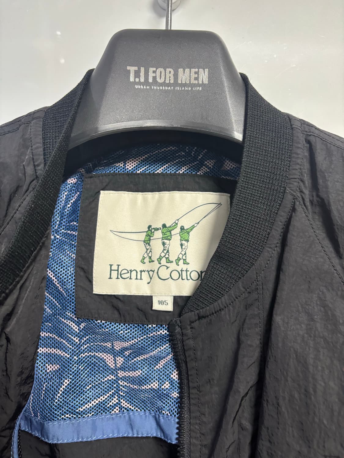 헨리코튼 남성 블랙 봄버 자켓 105 상품이미지3