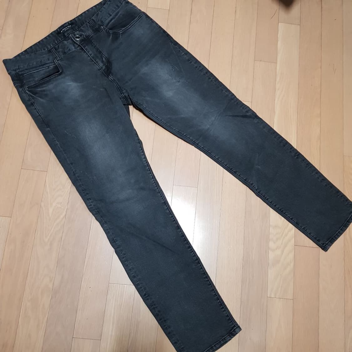 34인치/캐네스콜 / 스판다크그레이 블랙진 /2-봉조 상품이미지5