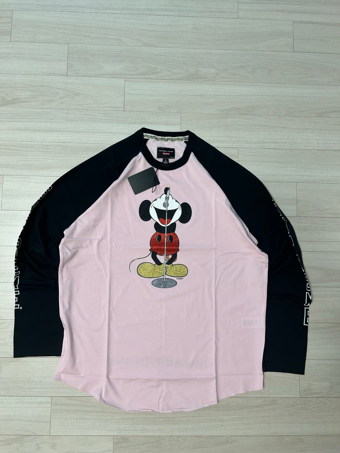 (M) 슈프림x넘버나인x미키마우스 롱슬리브-25fw 상품이미지3