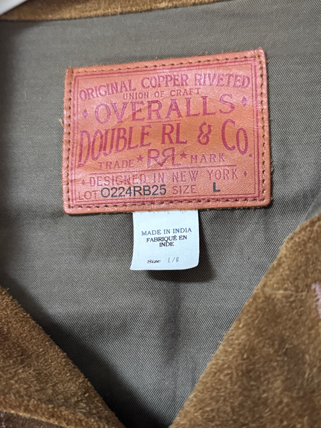 더블알엘 러프아웃 자켓 L사이즈 판매합니다. 상품이미지2