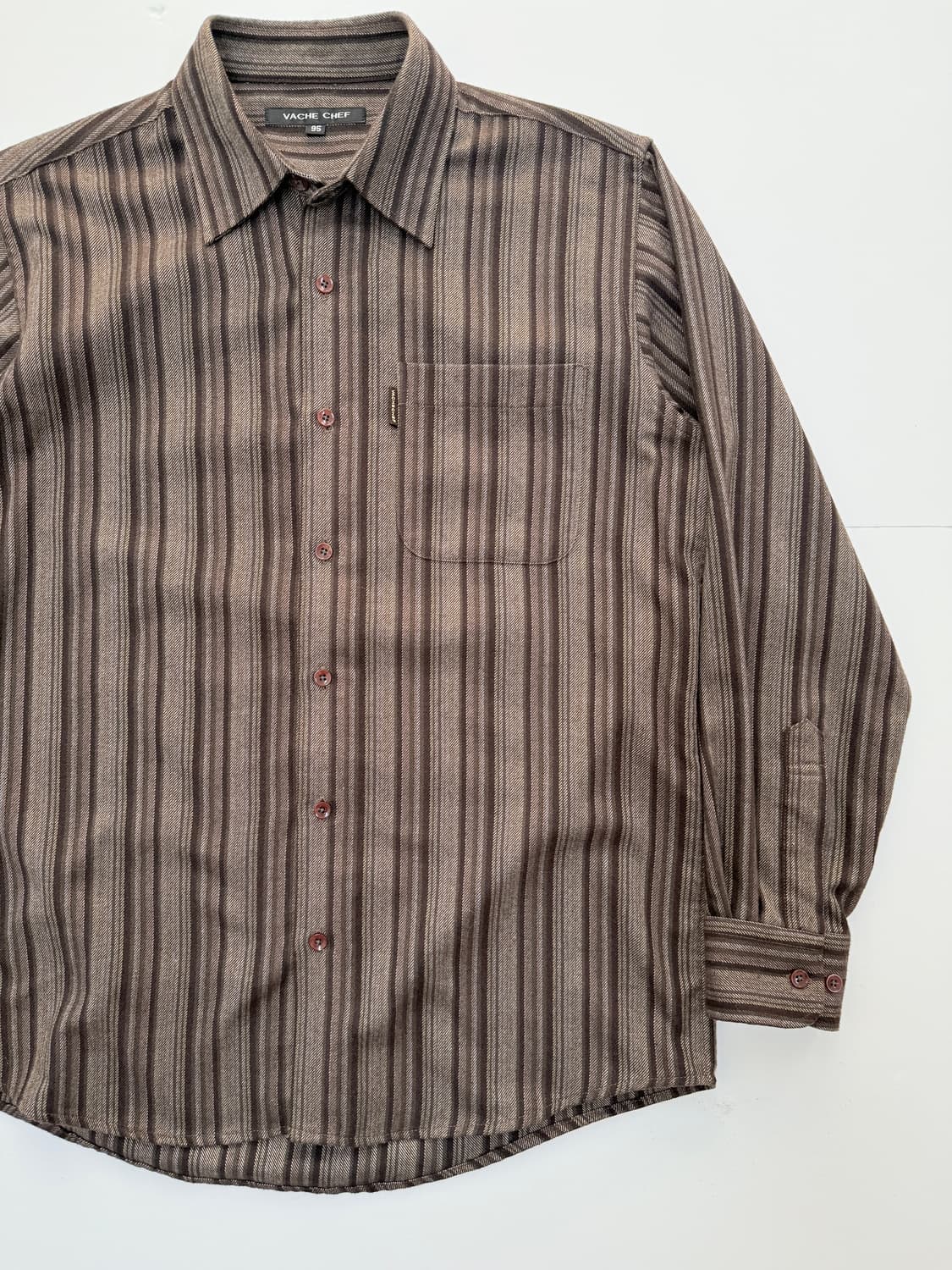 브라운 빈티지 체크셔츠 상품이미지3