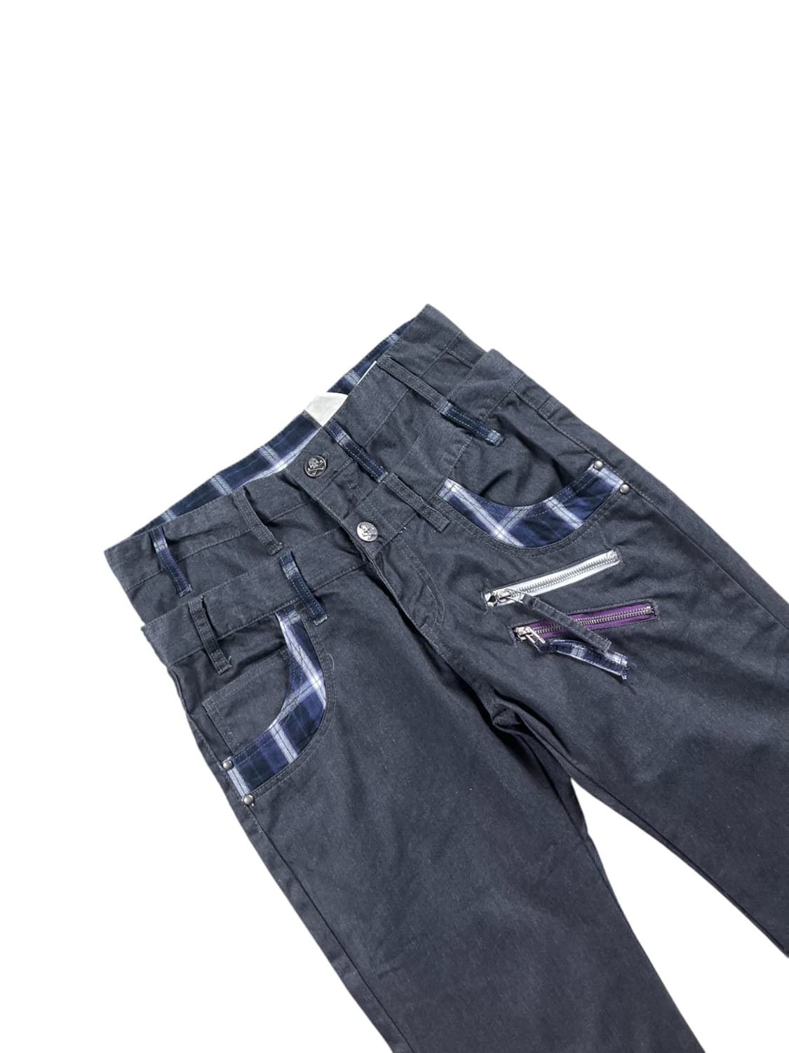 Vintage 더블 웨이스트 코튼 팬츠  상품이미지2